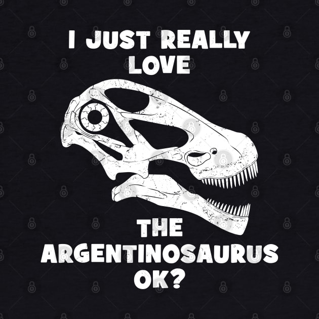 Argentinosaurus fossil skull by NicGrayTees